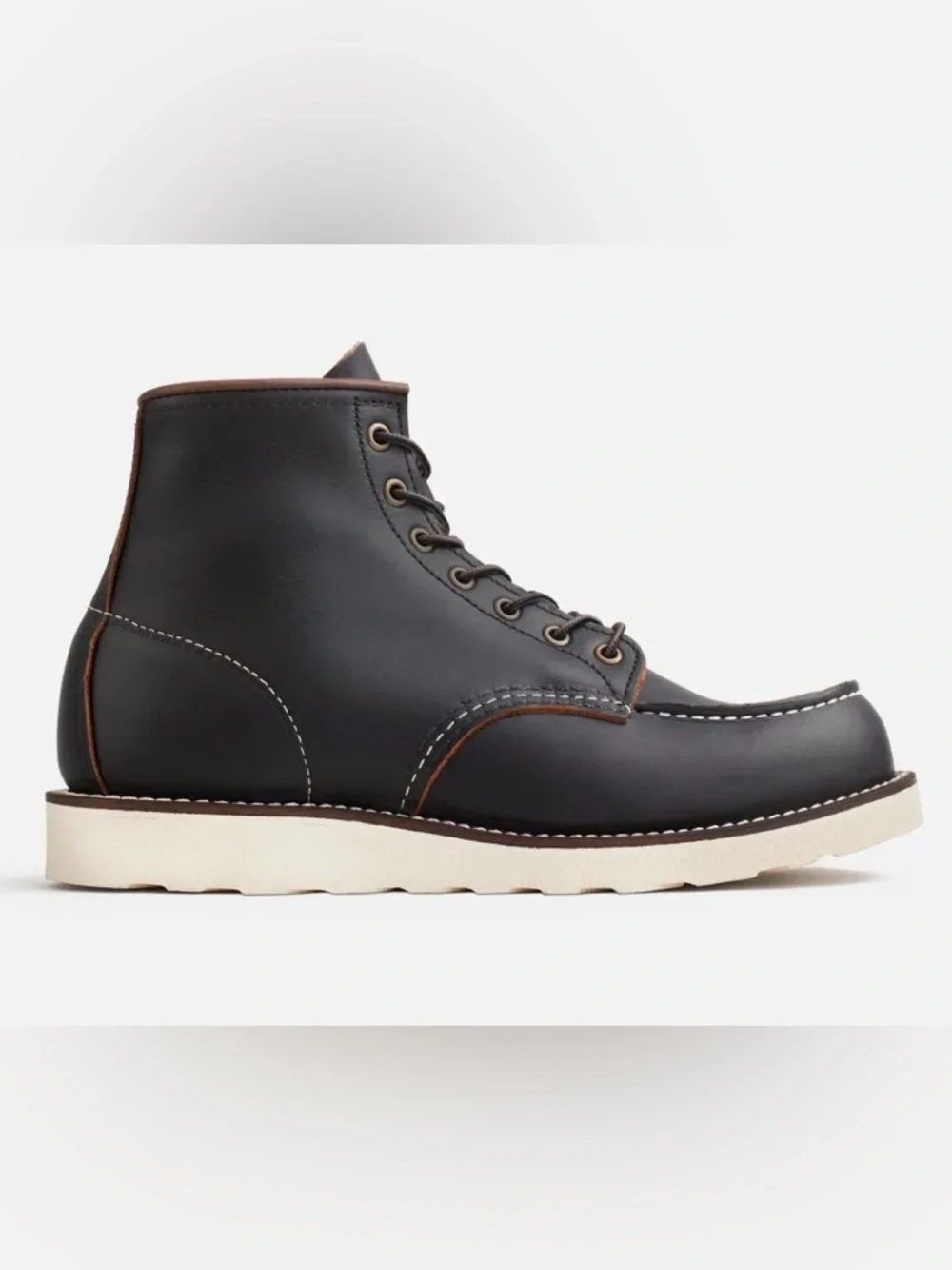 Red Wing Shoes Men's 6-Inch Boot in Black Prairie Leather, Style # 8849, Sz 11.5